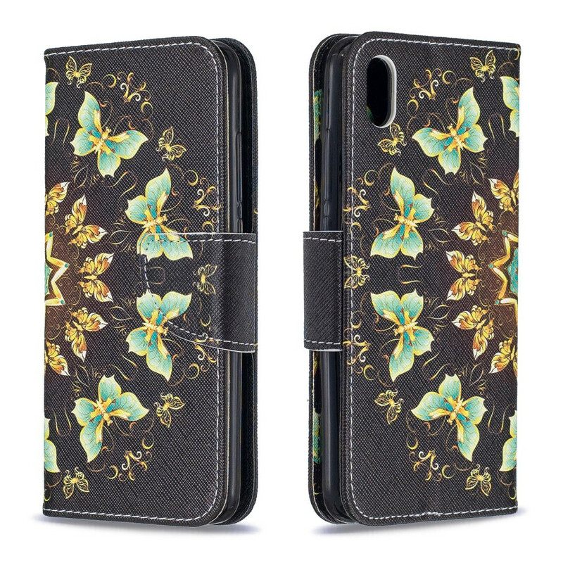 Nahkakotelo Xiaomi Redmi 7A Mandala Butterflies