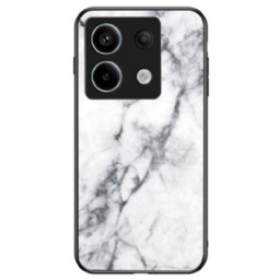 Case Xiaomi Redmi Note 13 Pro 5g Puhelinkuoret Valkoinen Marmorikuvioinen Karkaistu Lasi