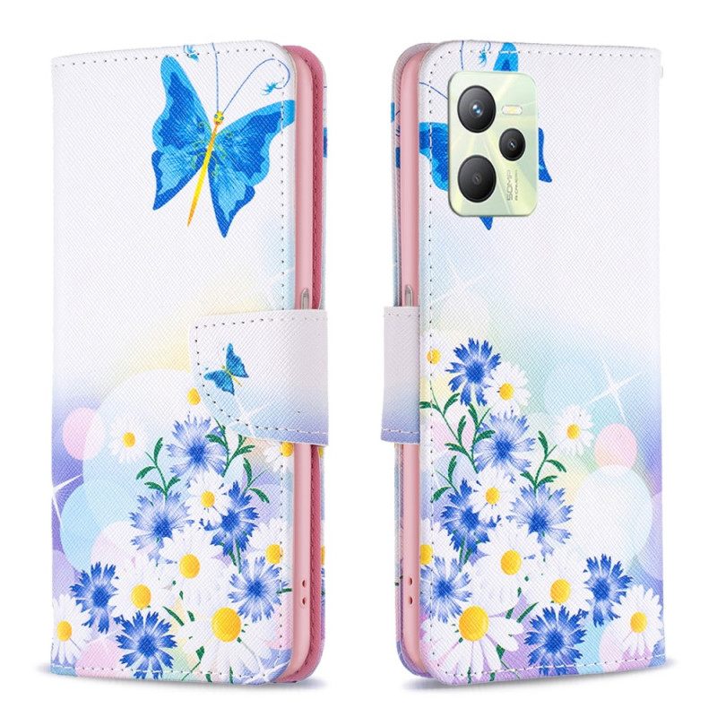 Kotelot Realme C35 Flowers Butterflies