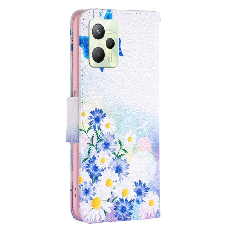 Kotelot Realme C35 Flowers Butterflies