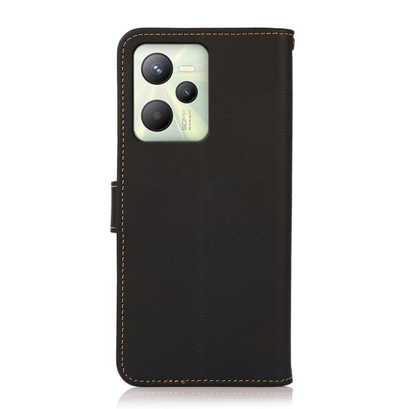 Kotelot Realme C35 Genuine Leather Rfid Khazneh