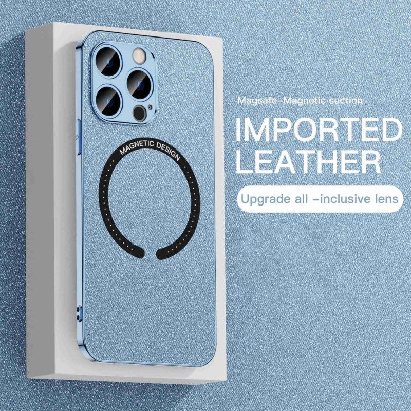 Case iPhone 14 Pro Faux Leather Magsafe Yhteensopiva