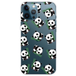 Case iPhone 14 Pro Läpinäkyvät Pienet Pandat