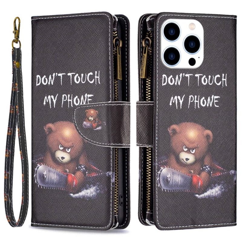 Flip Case iPhone 14 Pro Lompakkokuori Bear Lompakko