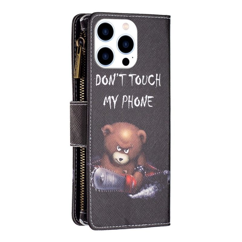 Flip Case iPhone 14 Pro Lompakkokuori Bear Lompakko