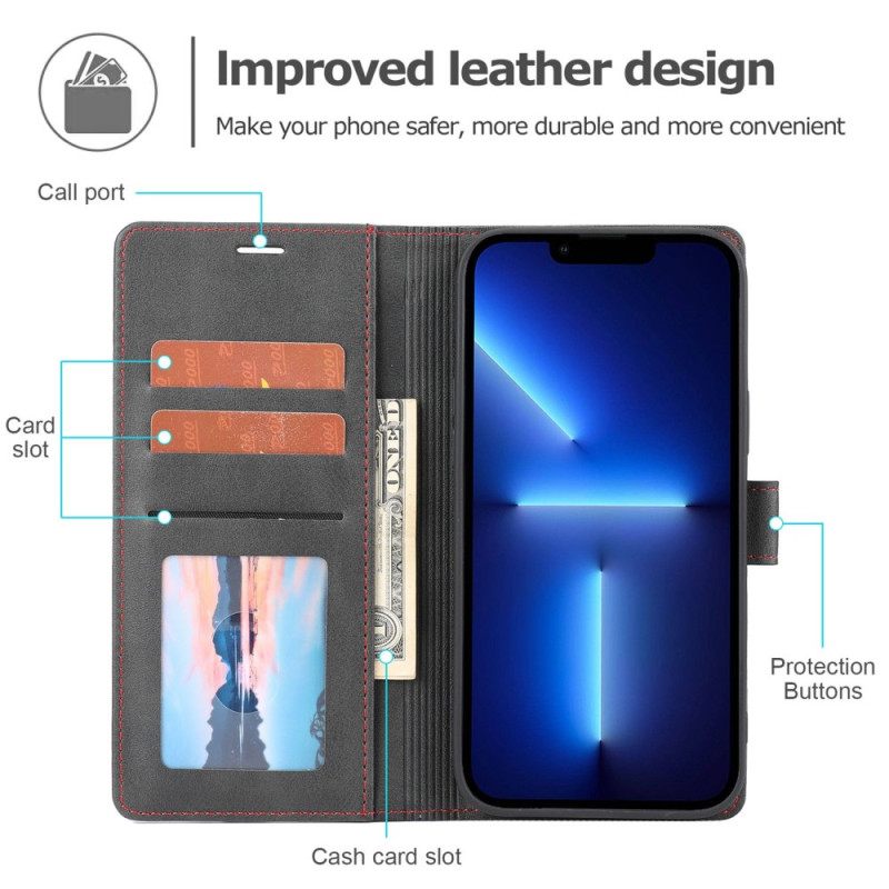 Kotelot iPhone 14 Pro Leather Effect Line