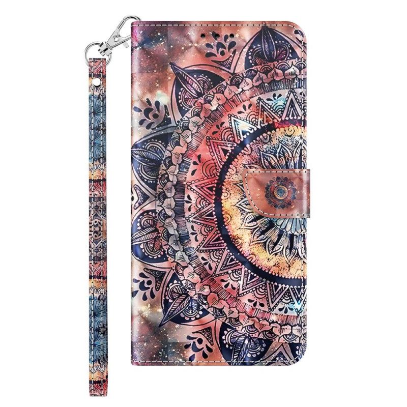 Kotelot iPhone 14 Pro Suojaketju Kuori Värikäs Strappy Mandala