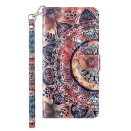 Kotelot iPhone 14 Pro Suojaketju Kuori Värikäs Strappy Mandala