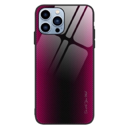 Kuori iPhone 14 Pro Classic Carbon Fiber Karkaistu Lasi