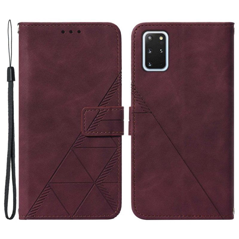 Flip Case Samsung Galaxy S20 Plus / S20 Plus 5G Pyramid-nahkaefekti