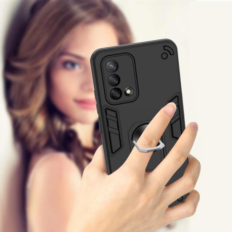 Case Oppo A74 4G Irrotettava Rengastuki Metallia