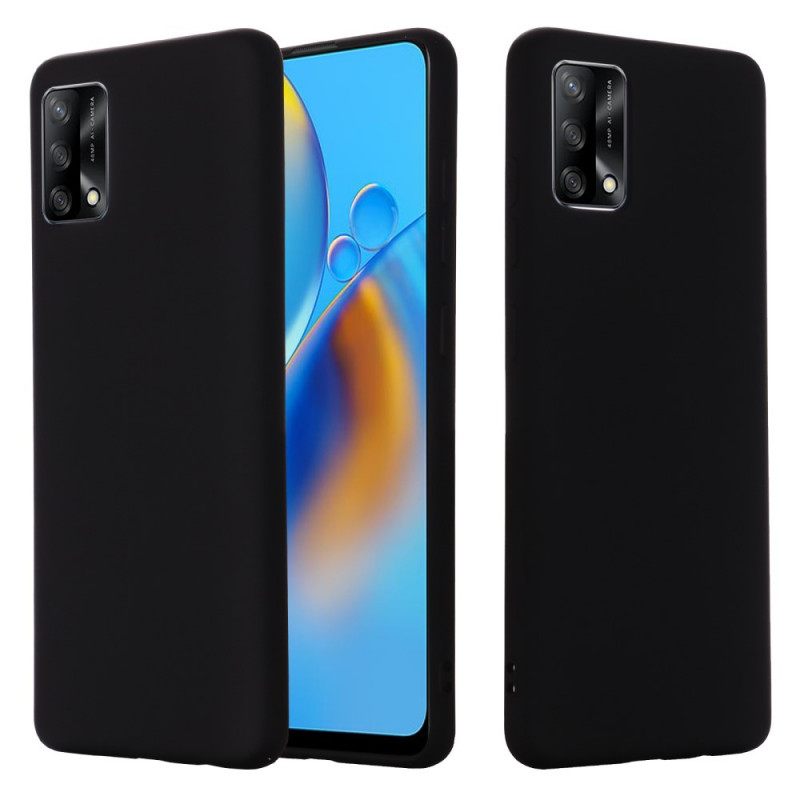 Case Oppo A74 4G Nestemäinen Silikoni Kaulanauhalla