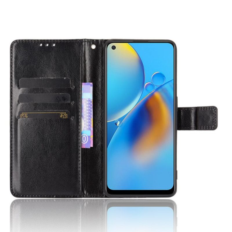 Flip Case Oppo A74 4G Keinonahka Näyttävä