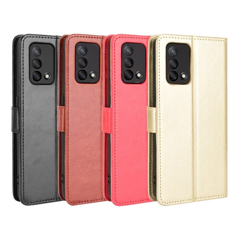 Flip Case Oppo A74 4G Keinonahka Näyttävä