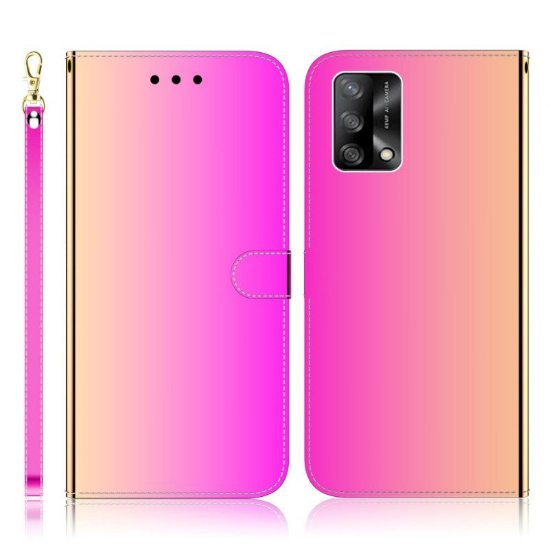 Flip Case Oppo A74 4G Keinonahkainen Peilin Kansi