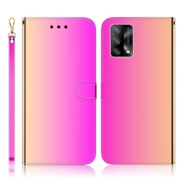 Flip Case Oppo A74 4G Keinonahkainen Peilin Kansi