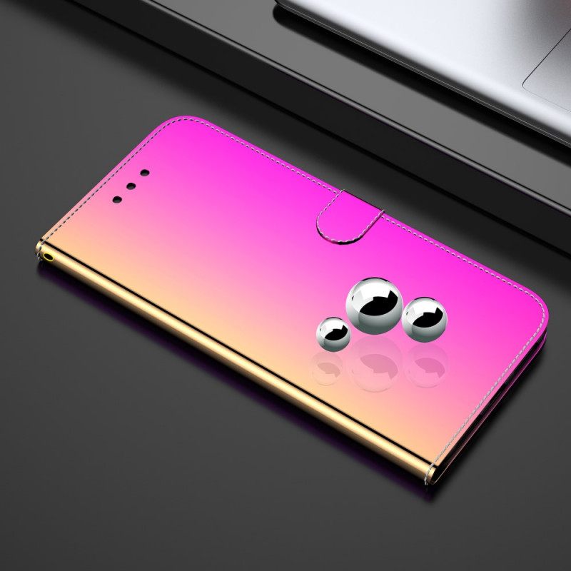 Flip Case Oppo A74 4G Keinonahkainen Peilin Kansi