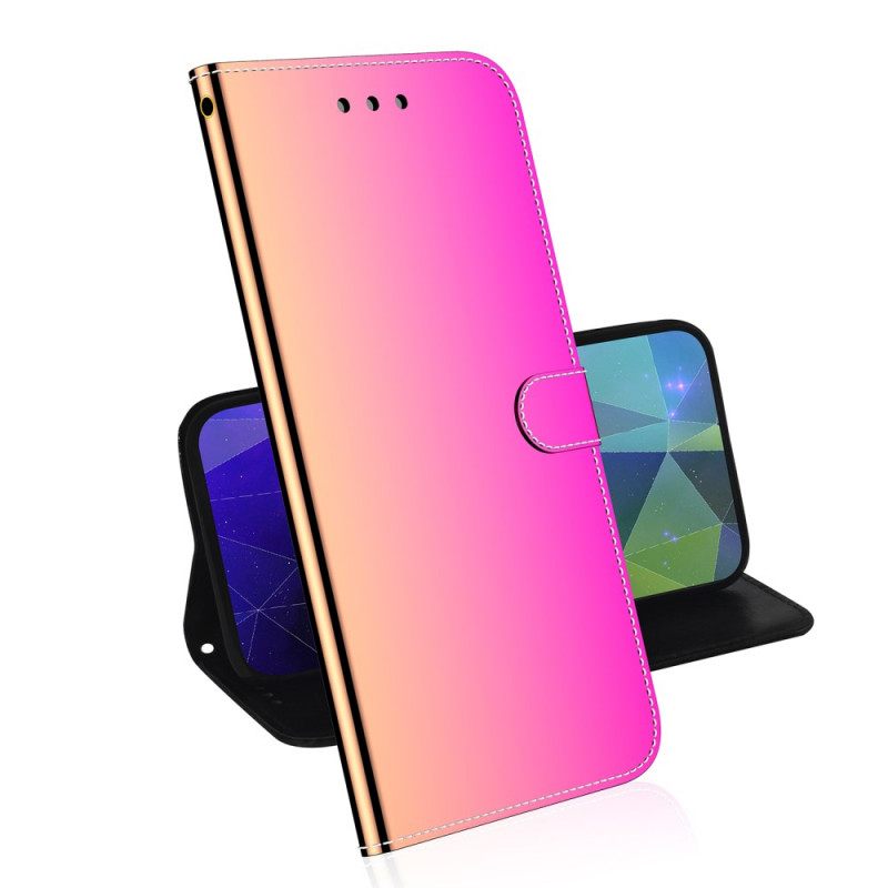 Flip Case Oppo A74 4G Keinonahkainen Peilin Kansi