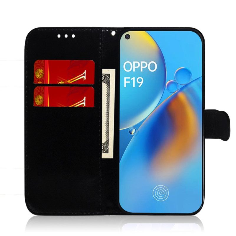 Flip Case Oppo A74 4G Keinonahkainen Peilin Kansi