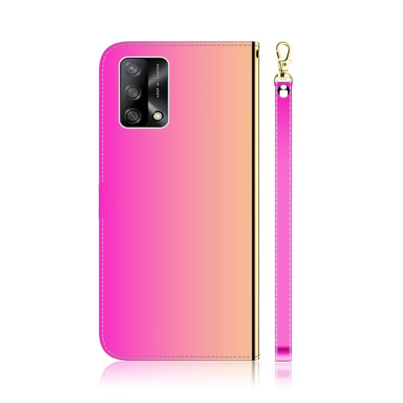 Flip Case Oppo A74 4G Keinonahkainen Peilin Kansi