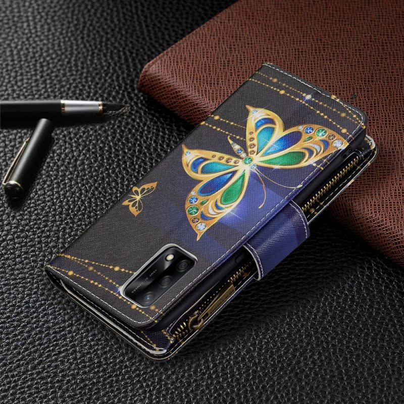 Kotelot Oppo A74 4G Butterflies Vetoketjullinen Tasku