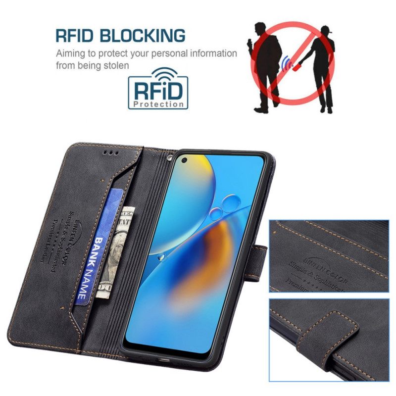 Nahkakotelo Oppo A74 4G Rfid Binfen Color