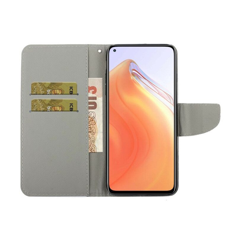 Flip Case Xiaomi Mi 10T / 10T Pro Suojaketju Kuori Beach Lanyardissa