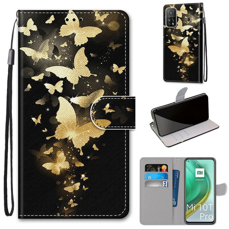 Kotelot Xiaomi Mi 10T / 10T Pro Golden Butterflies