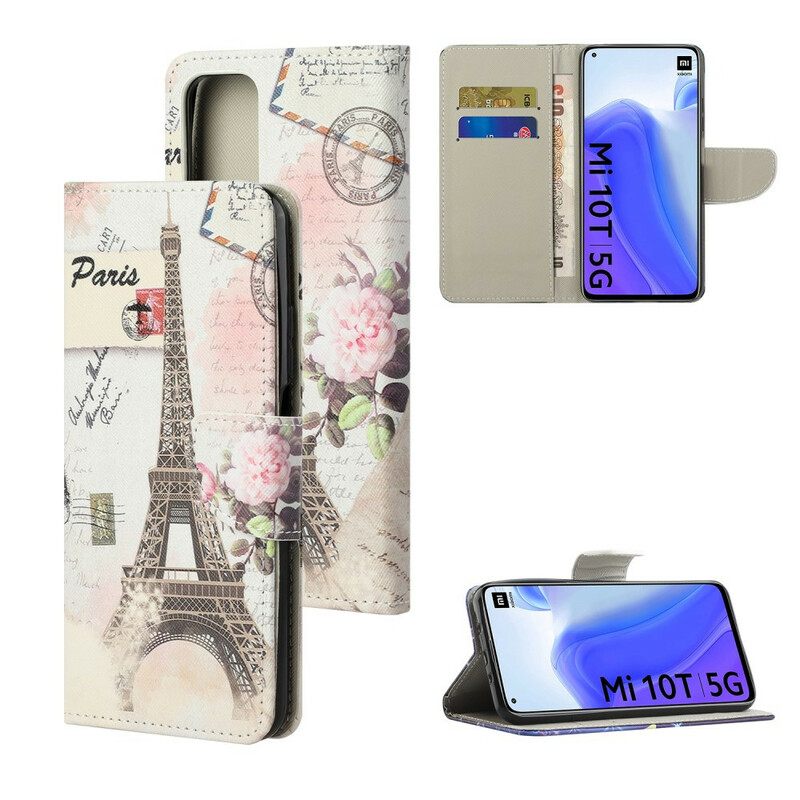 Kotelot Xiaomi Mi 10T / 10T Pro Retro Eiffel-torni