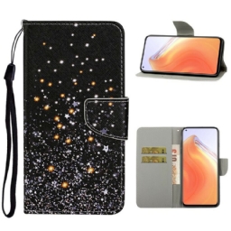 Kotelot Xiaomi Mi 10T / 10T Pro Stars And Sequins With Lanyard