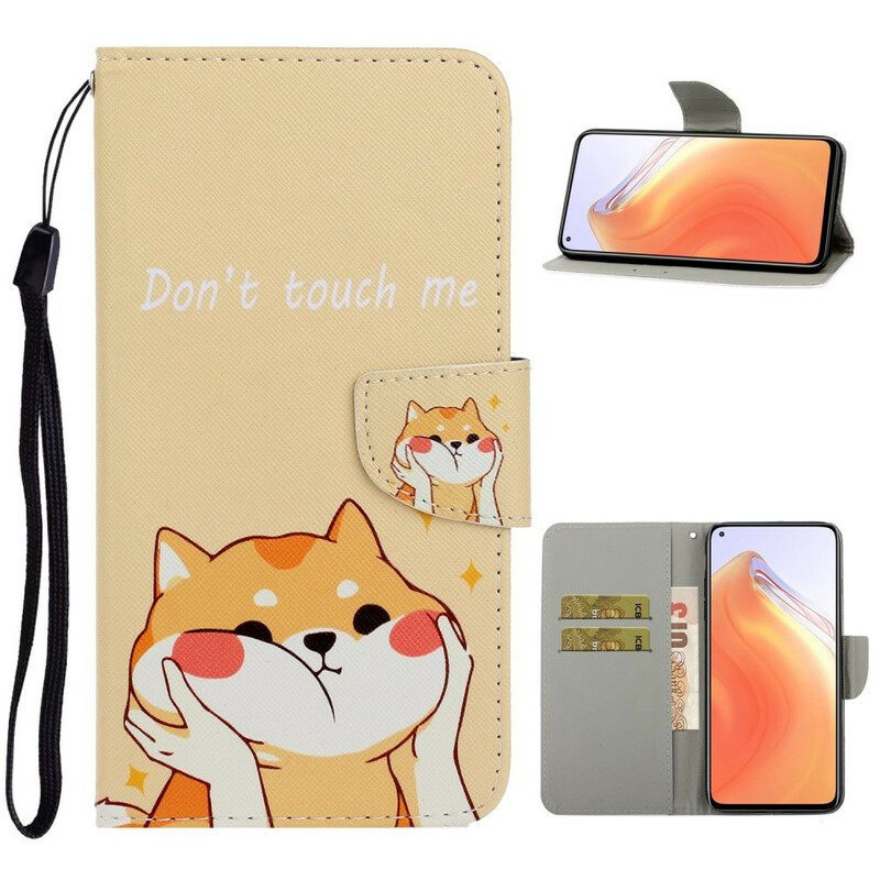 Kotelot Xiaomi Mi 10T / 10T Pro Suojaketju Kuori Cat Don't Touch Me Strappy