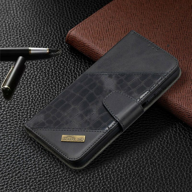 Nahkakotelo Xiaomi Mi 10T / 10T Pro Classic Crocodile Skin Effect