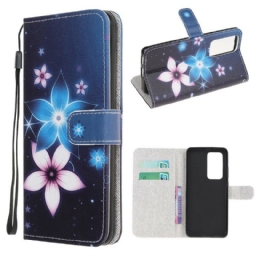 Nahkakotelo Xiaomi Mi 10T / 10T Pro Suojaketju Kuori Lunar Strap Flowers