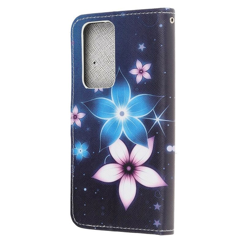 Nahkakotelo Xiaomi Mi 10T / 10T Pro Suojaketju Kuori Lunar Strap Flowers