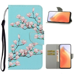 Nahkakotelo Xiaomi Mi 10T / 10T Pro Suojaketju Kuori Thong Tree