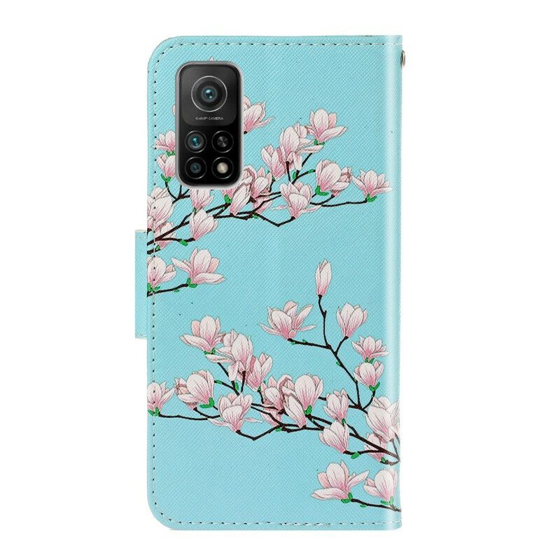 Nahkakotelo Xiaomi Mi 10T / 10T Pro Suojaketju Kuori Thong Tree