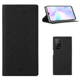 Puhelinkuoret Xiaomi Mi 10T / 10T Pro Kotelot Flip Teksturoitu Vili Dmx