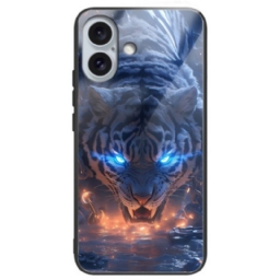 Case iPhone 16 Plus Puhelinkuoret Tiger Printed Tempered Glass