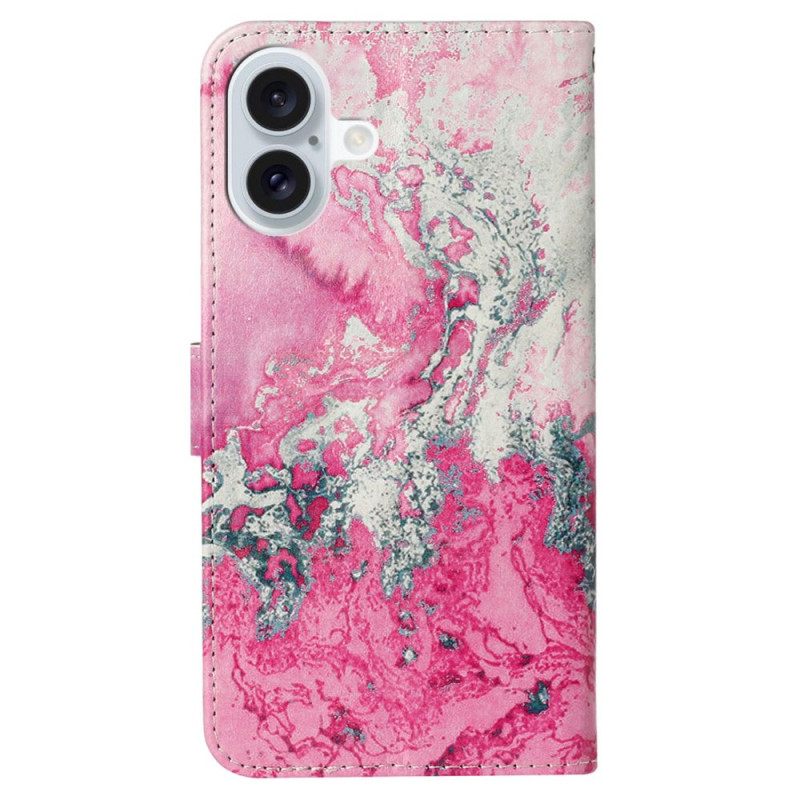 Kotelot iPhone 16 Plus Navy Pink Marble