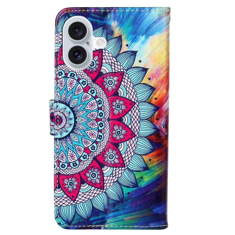 Kotelot iPhone 16 Plus Puhelinkuoret Mandala-hihnakuvio