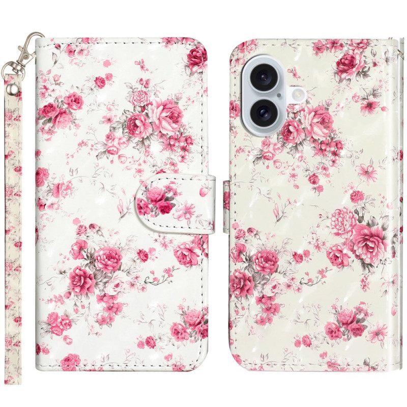 Kuoret iPhone 16 Plus Strap Roses