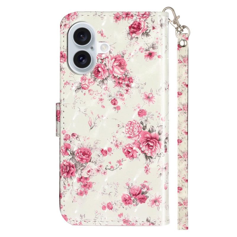 Kuoret iPhone 16 Plus Strap Roses