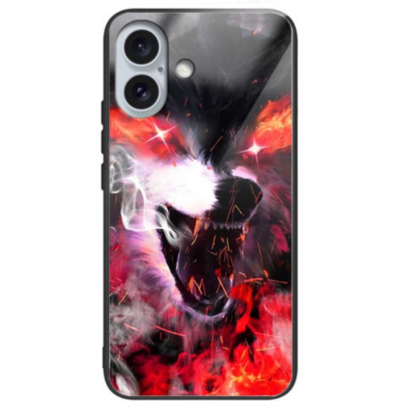 Kuori iPhone 16 Plus Fierce Wolf Karkaistu Lasi