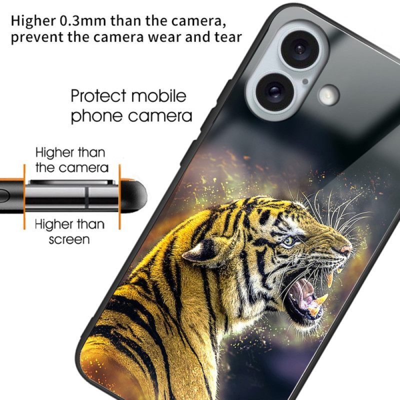 Kuori iPhone 16 Plus Roaring Tiger Tempered Glass