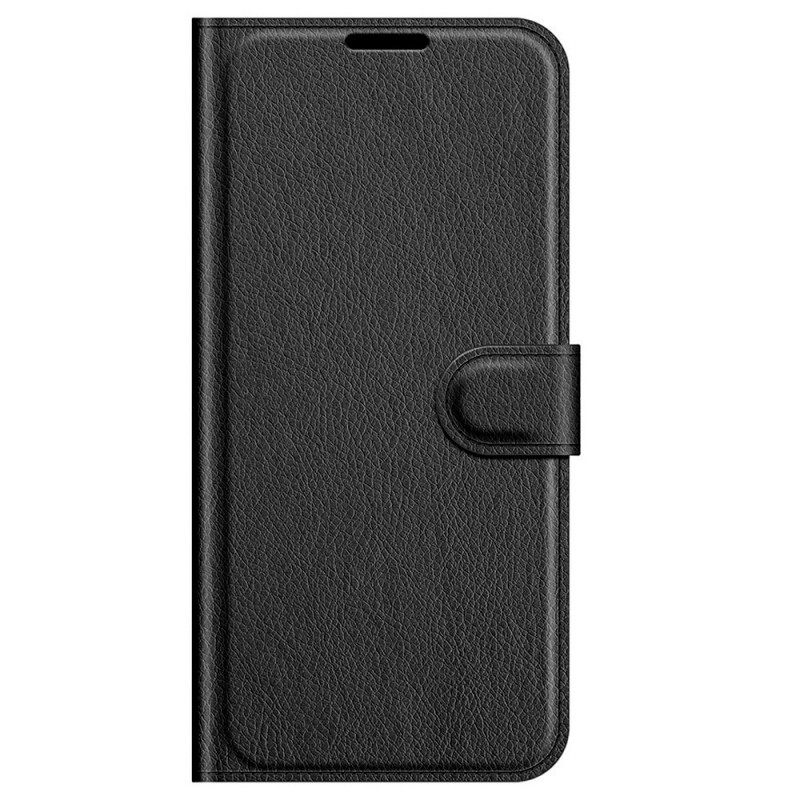 Flip Case Samsung Galaxy M32 Klassinen Litsi-nahkaefekti