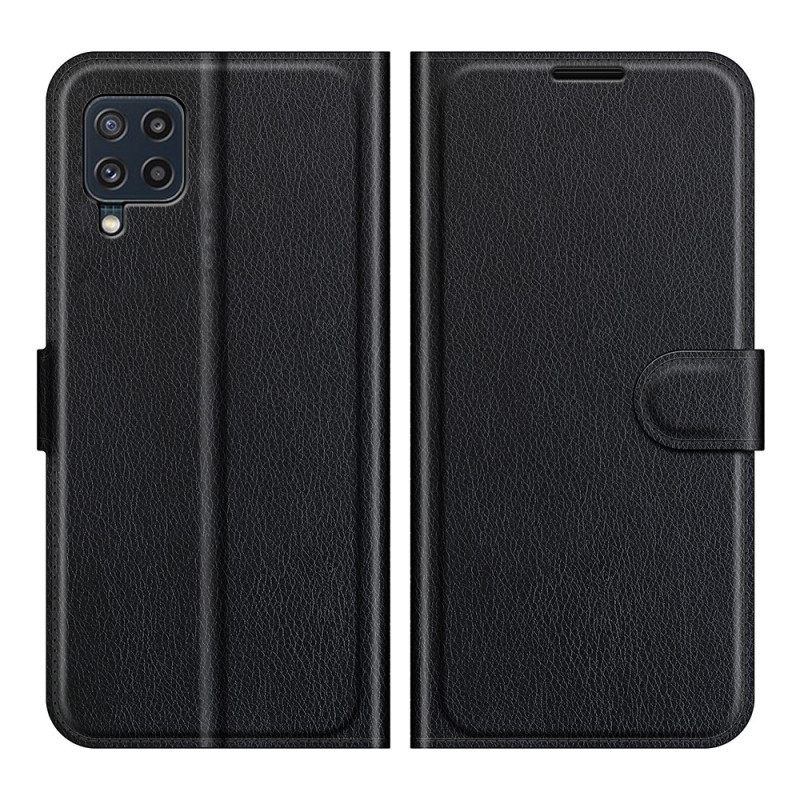 Flip Case Samsung Galaxy M32 Klassinen Litsi-nahkaefekti