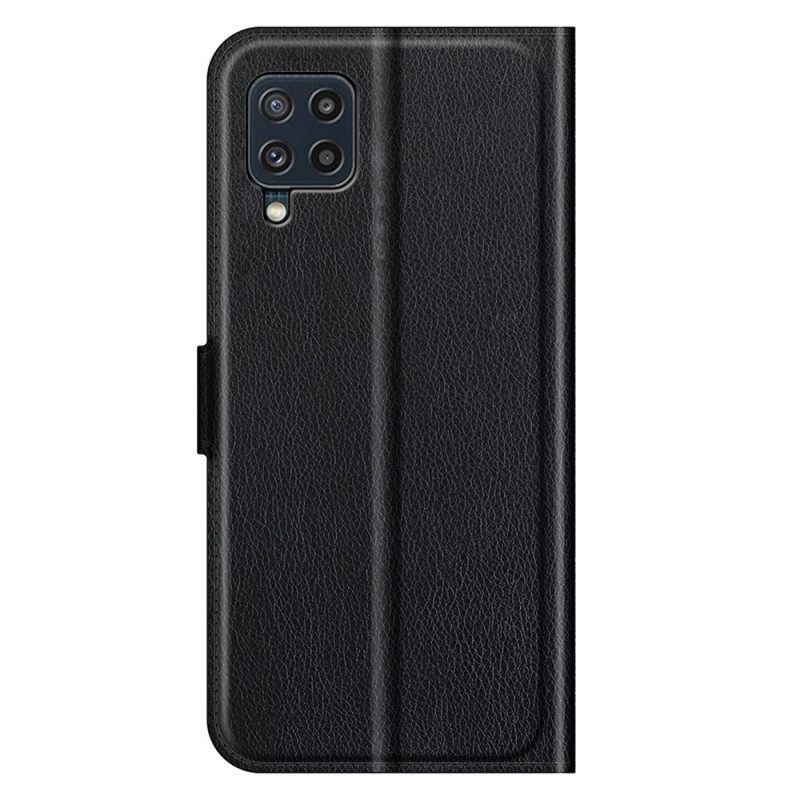 Flip Case Samsung Galaxy M32 Klassinen Litsi-nahkaefekti