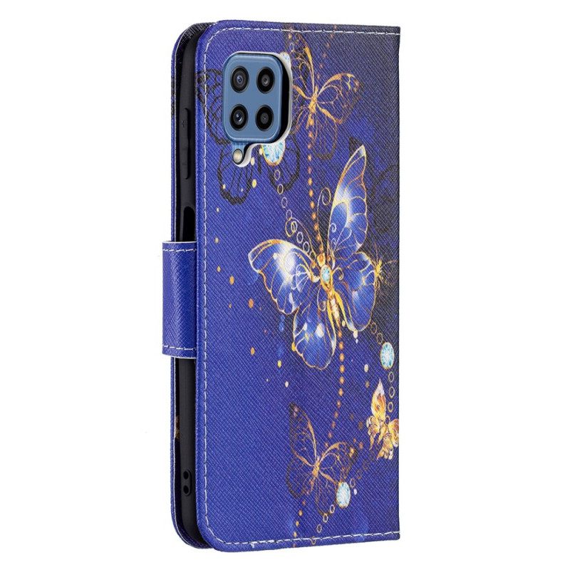 Kotelot Samsung Galaxy M32 Golden Butterflies