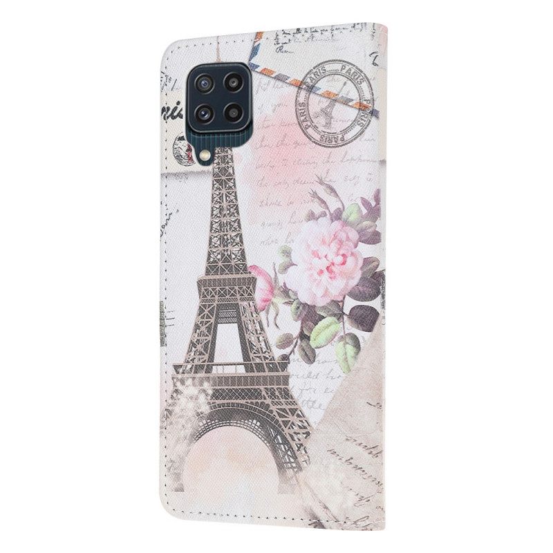 Kotelot Samsung Galaxy M32 Retro Eiffel-torni