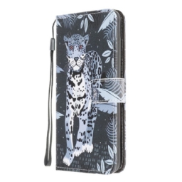 Kotelot Samsung Galaxy M32 Suojaketju Kuori Leopard Hihnalla